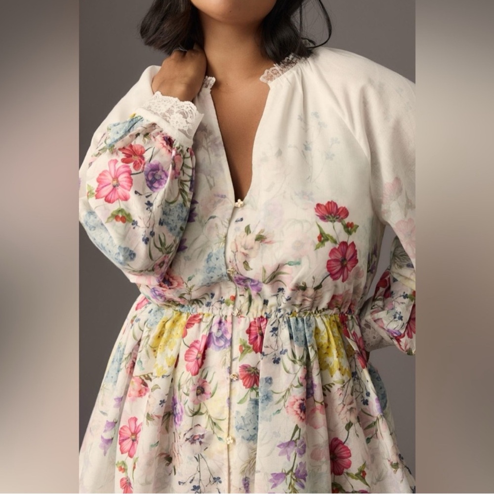 Anthropologie Let Me Be Floral Dress - M - Picture 2 of 5